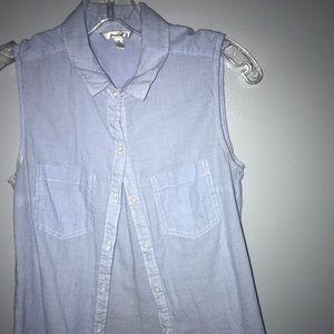Papaya sleeveless shirt.